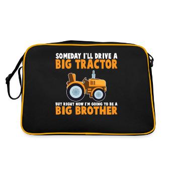One day I will drive a big tractor - Retro Bag - black/gold - Back