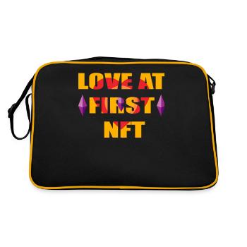 Love on the first nft Love for NFT Valentine's Day - Retro Bag - black/gold - Back