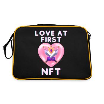 Love on the first nft Love for NFT Valentine's Day - Retro Bag - black/gold - Back