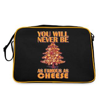 Vous ne serez jamais aussi célèbre que le fromage - Sac Retro - noir/or - Dos