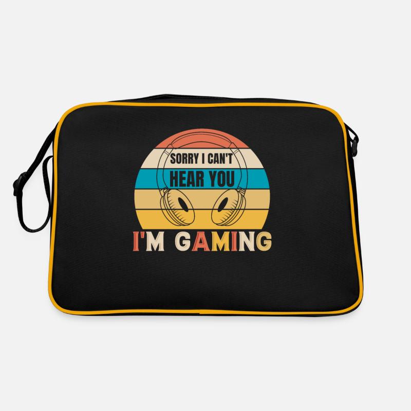 In gaming - Gamer Design retro - Retro Bag - black/gold