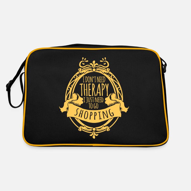 Shopping Therapy - Retro Tasche - Schwarz/Gold