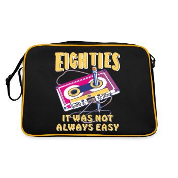 EIGHTIES IT WAS NOT ALWAYS EASY - Retro Bag - black/gold - Back