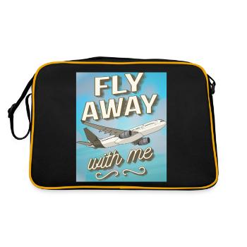 L’AVION S’ENVOLE AVEC MOI - Sac Retro - noir/or - Dos