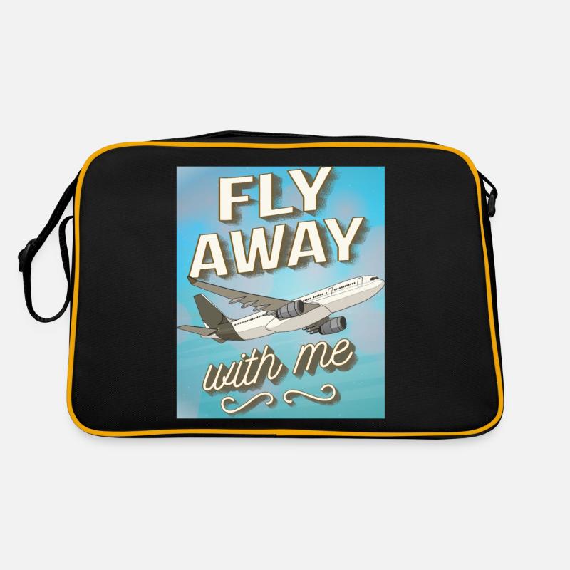 AIRPLANE FLY AWAY WITH ME Retro Bag