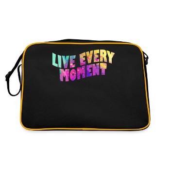 Vivez chaque instant coloré luminosité joie - Sac Retro - noir/or - Dos