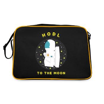 HODL à la lune Bitcoin Crypto Espace astronaute - Sac Retro - noir/or - Dos