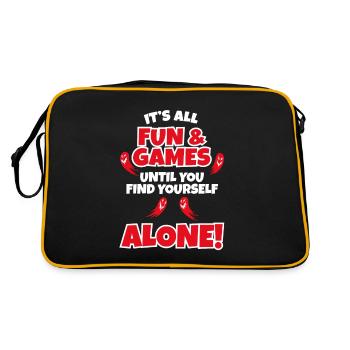 It's All Fun & Games Until Alone Ghost Hunters - Retro Bag - black/gold - Back