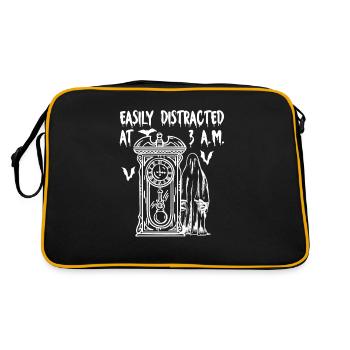 3 AM Frightening Time Of The Day - Ghost Hunter - Retro Bag - black/gold - Back
