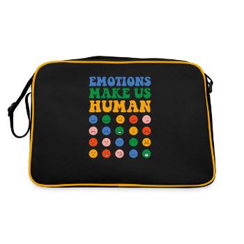 Les émotions nous rendent humains, la santé mentale - Sac Retro - noir/or - Dos