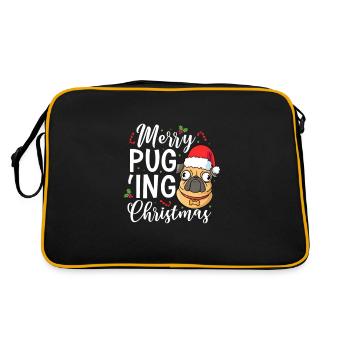 Carlin Noël chien chien ami carlin cadeau - Sac Retro - noir/or - Dos
