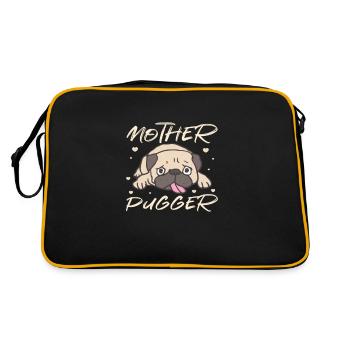 Carlin chien chien ami carlin animal de compagnie carlin cadeau - Sac Retro - noir/or - Dos