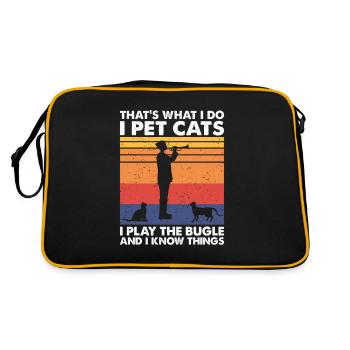 C’est ce que jouent les chats de compagnie Le clairon Savoir des choses - Sac Retro - noir/or - Dos