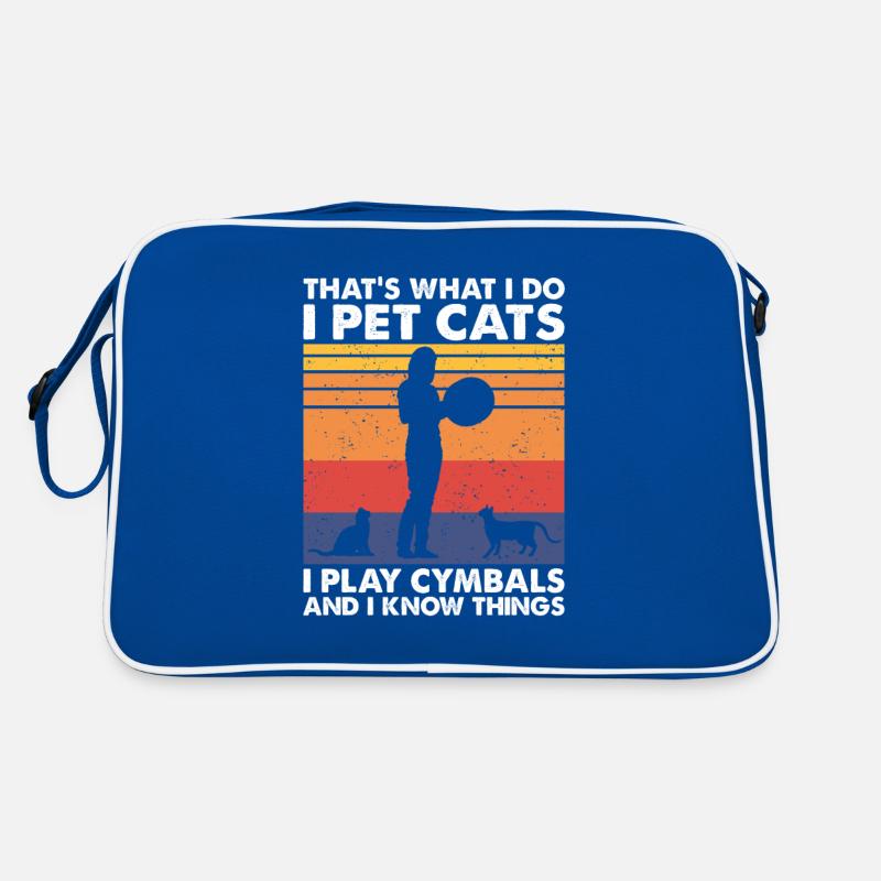 C’est ce que jouent les chats de compagnie Cymbales et savent des choses Sac Retro