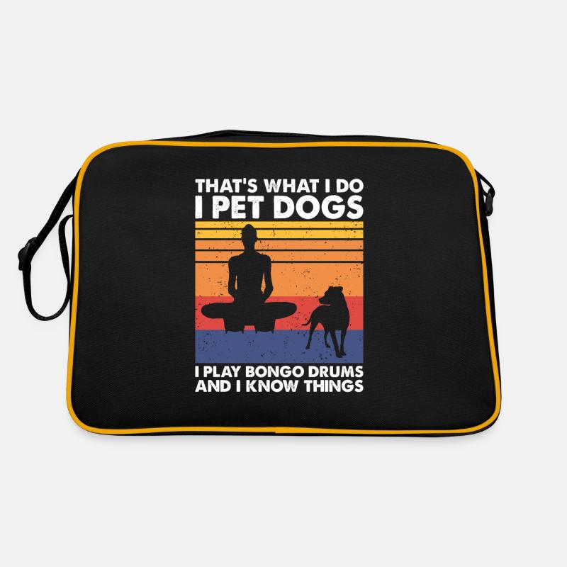 Pet Dogs Play Bongo Drums & Know Things Retro Bag