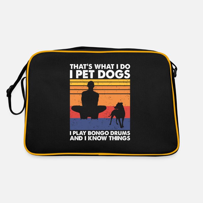 Pet Dogs Play Bongo Drums & Know Things Retro Bag