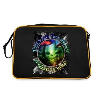 Mushroom Way Mycology Couleur psychédélique - Sac Retro - noir/or - Dos