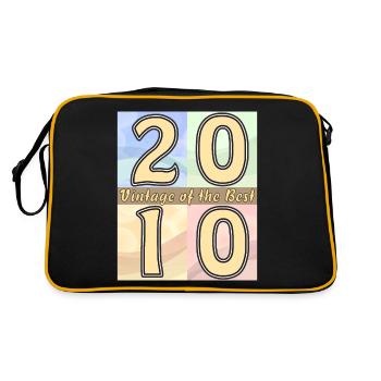 BIRTHDAY YEAR 2010 - Retro Bag - black/gold - Back