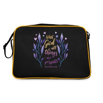 Citation religieuse Don chrétien - Sac Retro - noir/or - Dos