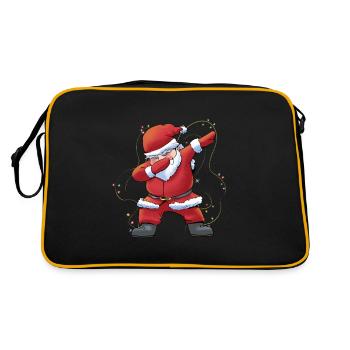 Dabbing Santa Santa Elf Christmas - Retro Bag - black/gold - Back