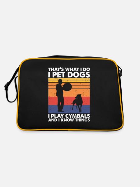 That's What Do Pet Dogs Play Cymbals & Know Things - Retro Bag - black/gold - Back