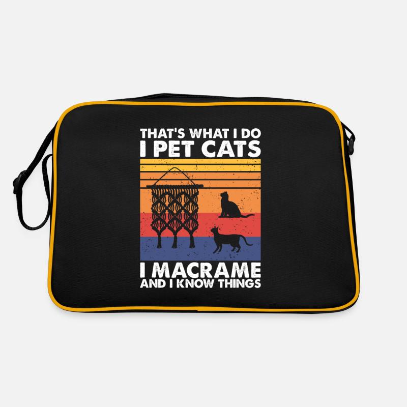 That's What Do Pet Cats Macrame & Know Things Retro Bag