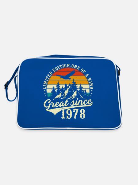 One of a kind since 1978 - Retro Bag - blue/white - Back