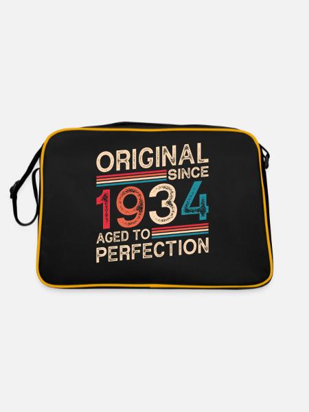 Original since 1934 Aged to perfection - Retro Bag - black/gold - Back