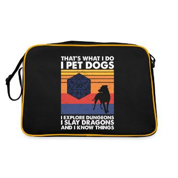 Chiens Explorer Donjons Slay Dragons RPG sur table - Sac Retro - noir/or - Dos