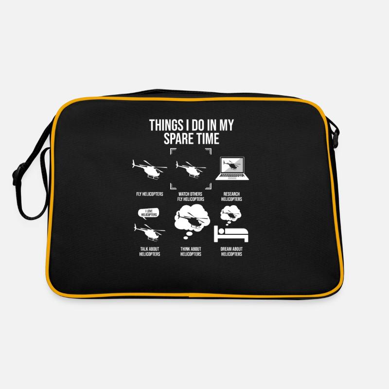 Ce que je fais pendant mon temps libre, pilote d’hélicoptère Sac Retro