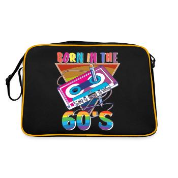 CASSETTE NÉE DANS LES ANNÉES 60 - Sac Retro - noir/or - Dos