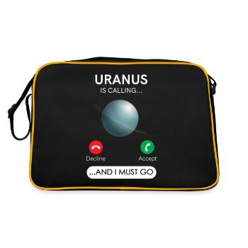 Uranus appelle et je dois refuser, accepter - Sac Retro - noir/or - Dos