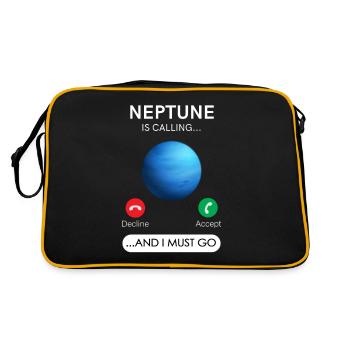 Neptune appelle et je dois refuser, accepter - Sac Retro - noir/or - Dos
