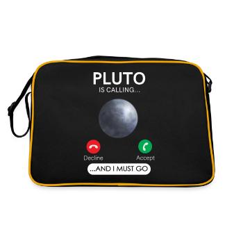 Pluto calls and I have to decline accept - Retro Bag - black/gold - Back