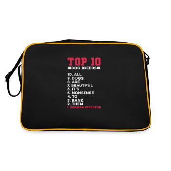 Chien de berger allemand Chiens de compagnie Cadeau - Sac Retro - noir/or - Dos
