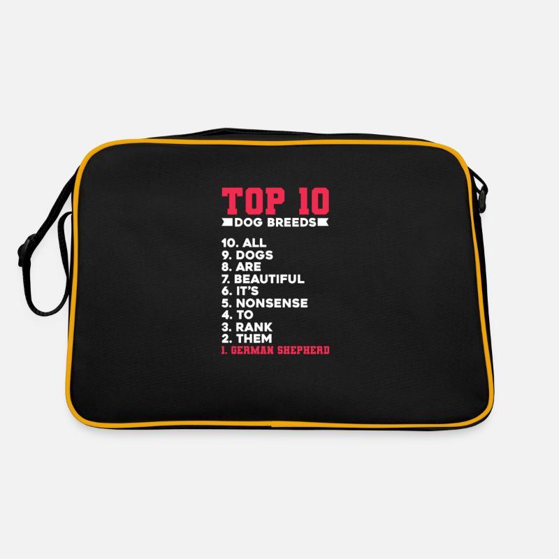 German Shepherd - Retro Bag - black/gold