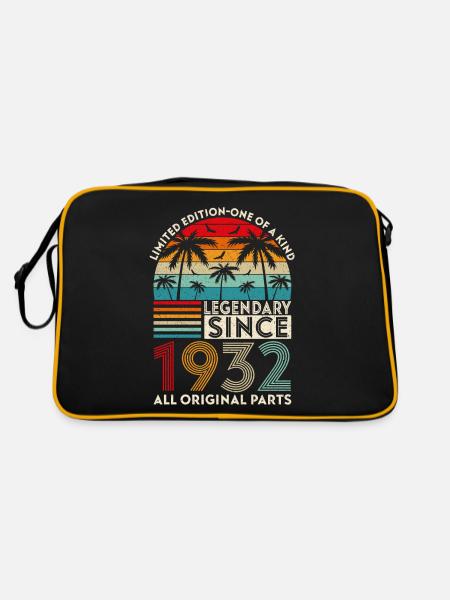 Légendaire Depuis 1932 Toutes Les Pièces D'origine - Sac Retro - noir/or - Dos