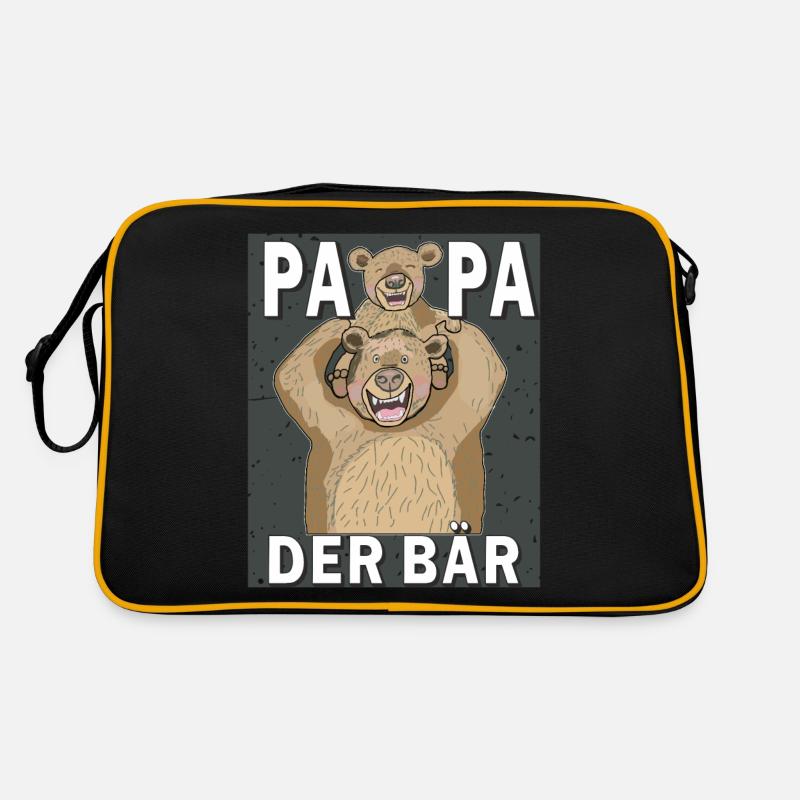 BÄR PAPA KIND PAPA DER BÄR Retro Tasche
