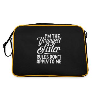 Soeur Frère Frères et sœurs Cadeau de famille - Sac Retro - noir/or - Dos