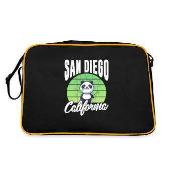 San Diego - Sac Retro - noir/or - Dos