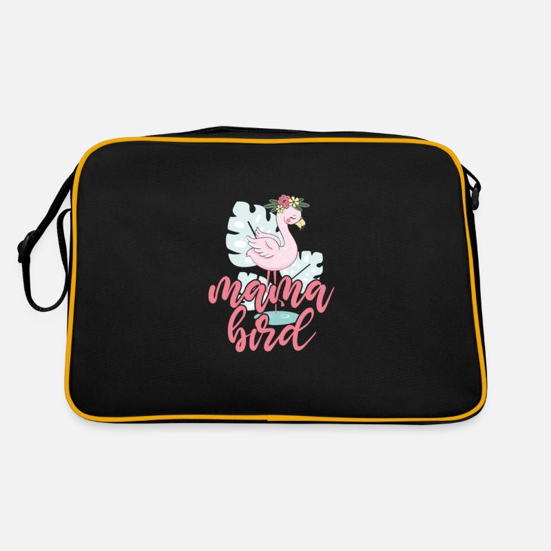 Flamingo Mutter Pink Vogel Muttertag Geschenk Retro Tasche