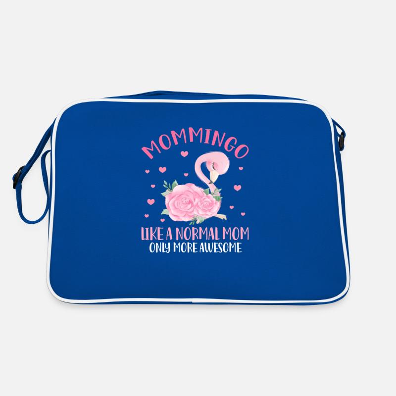 Flamingo Mutter Pink Vogel Muttertag Geschenk Retro Tasche