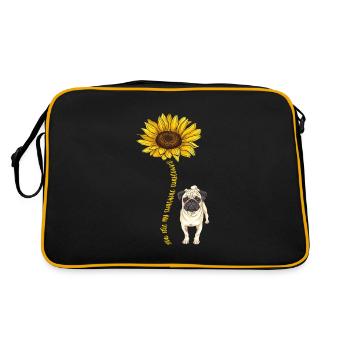 Carlin Chien Chien Ami Pet Pug Pug Pug Cadeau - Sac Retro - noir/or - Dos