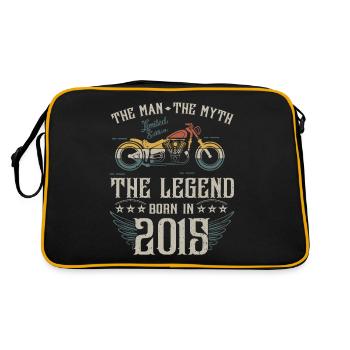 L'homme Le Mythe La Légende Né En 2015 - Sac Retro - noir/or - Dos