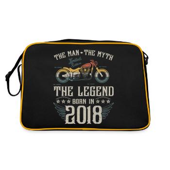 L'homme Le Mythe La Légende Né En 2018 - Sac Retro - noir/or - Dos