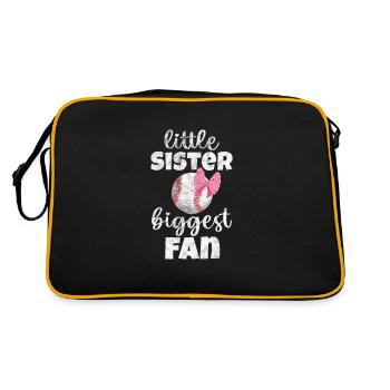 Baseball Soeur Frère Frères et Sœurs Cadeau - Sac Retro - noir/or - Dos