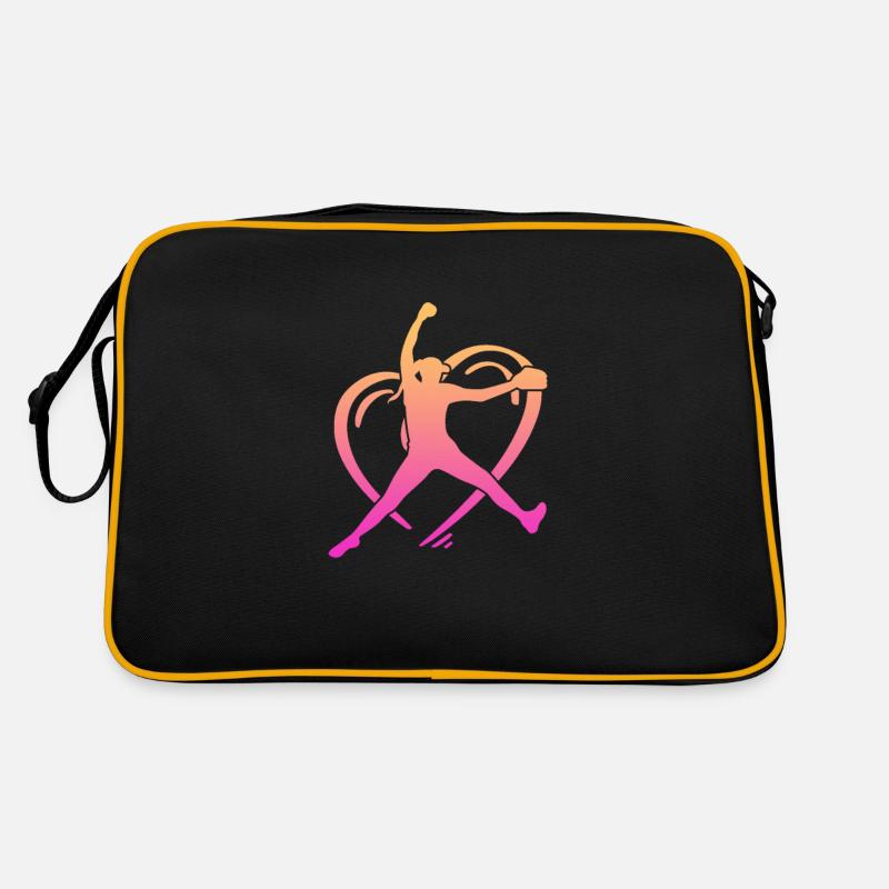 Softball Player Baseball Sport Pitcher Gift Retro Bag