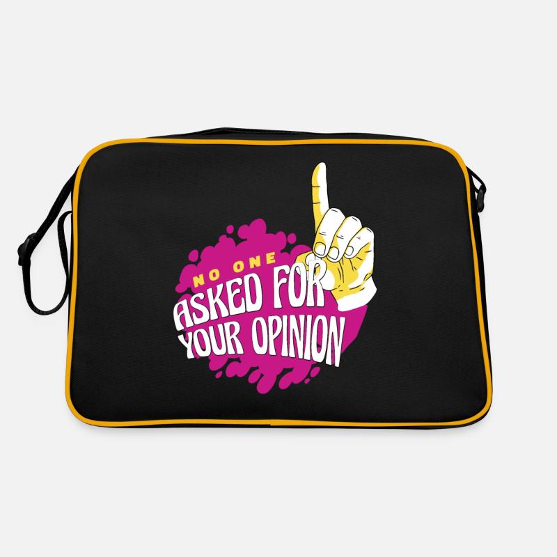 Niemand Fragte Nach Ihrer Meinungsfingerhand Retro Tasche