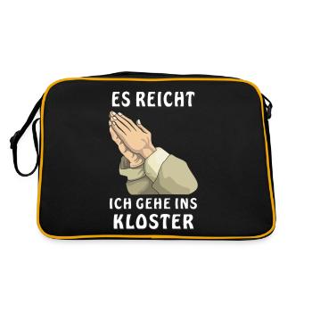 BETEN GEHE INS KLOSTER - Retro Tasche - Schwarz/Gold - Hinten