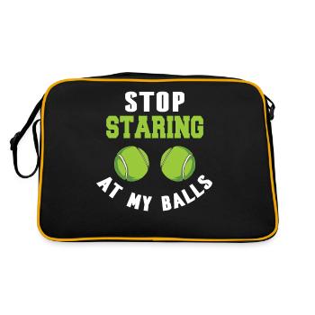 Arrête de regarder mes balles de tennis - Sac Retro - noir/or - Dos